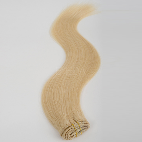 Indian virgin cllip in blonde straight hair extension CX040